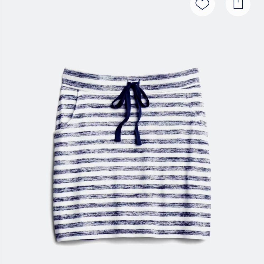 Market & Spruce Navy and White Striped Mini Skirt - Picture 4 of 5